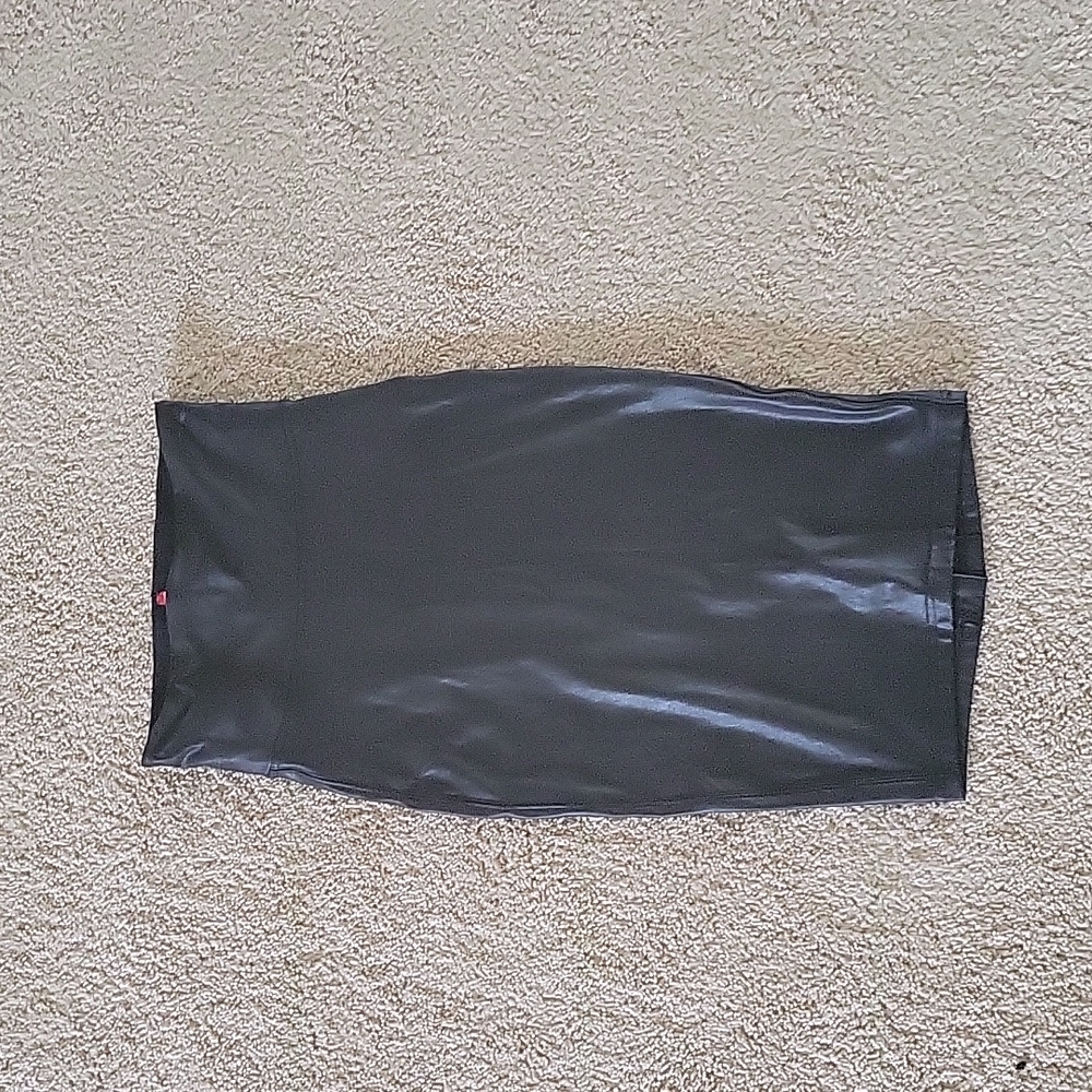 Spanx, faux leather pencil skirt